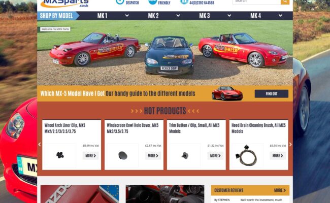 mx5parts home screen